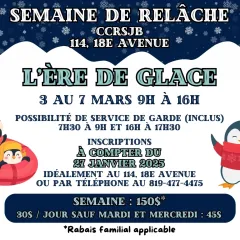 Informations de la semaine de relâche