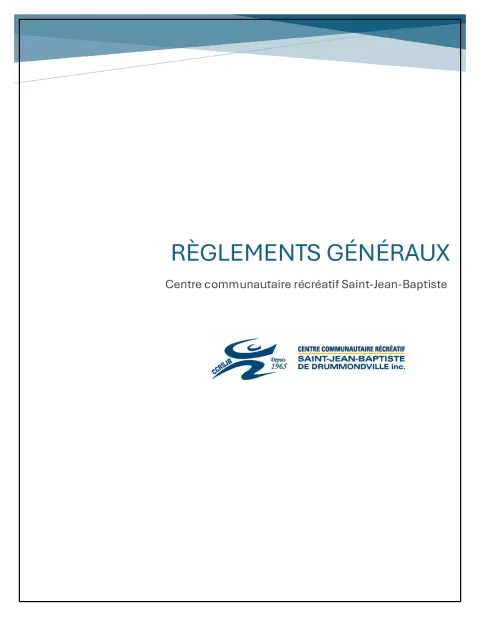 Règlements généraux