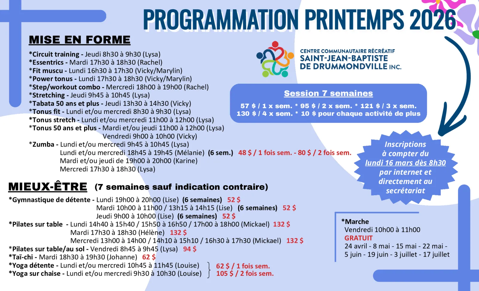 Programmation printemps 2026